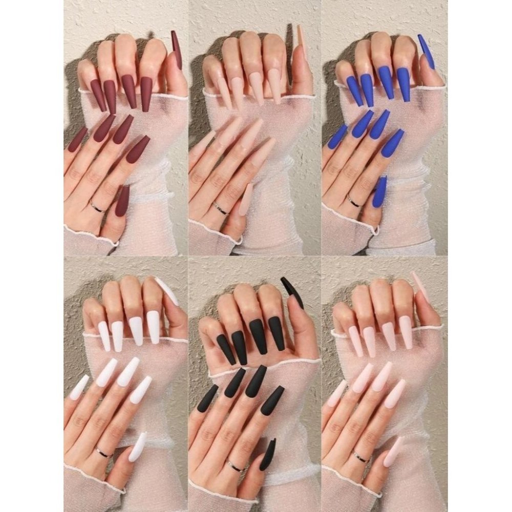 10 Sets Press On Nails Various Colors